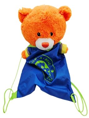 BAB BUILD-A-BEAR | Pizazzy "big head" retired neon plush bear stuffed toy 20"